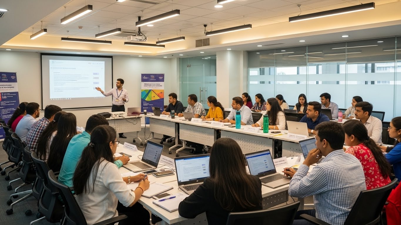 Indian participants in a training workshop